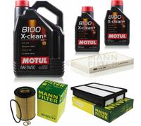 Mann-Filter Inspection Set Motul 7L 5W-30 pour Hyundai Modèle Tucson 2.0 Crdi