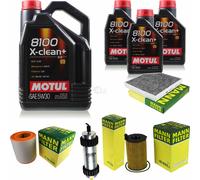 MANN-FILTER Inspection Set Motul 8L 5W-30 Pour Audi A6 Avant 3.0 TDI Quattro