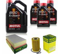 Mann-Filter Inspection Set Motul 8L 5W-30 pour VW Transporter VI Boîte 2.0