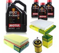 MANN-FILTER Inspection Set Motul 8L 5W-30 Pour VW Transporter VI Kasten 2.0