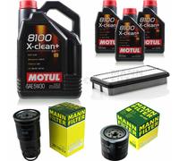 MANN-FILTER Inspection Set Motul 8L Pour Toyota Corolla Liftback 2.0 D-4D