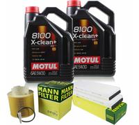MANN-FILTER Inspection Set Motul 9L 5W-30 Pour Audi A6 Allroad 3.0 TDI Quattro