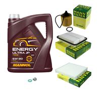 Mann-Filter Inspektionspakete mannol 5L Énergie 5W-20 pour de Toyota Verso 1.8
