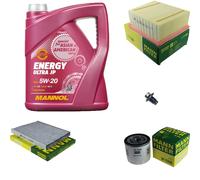 Mann-Filter Inspektionspakete mannol 5L Énergie 5W-20 pour Ford Fiesta De VI 1.6