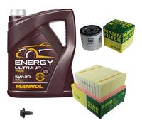 Mann-Filter Inspektionspakete mannol 5L Énergie 5W-20 pour Ford Fiesta VI 1.6 Ti