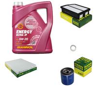 Mann-Filter Inspektionspakete mannol 5L Énergie 5W-20 pour Hyundai IX35 2.0 1.6