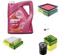 Mann-Filter Inspektionspakete mannol 5L Énergie 5W-20 pour Nissan Micra III 1.2