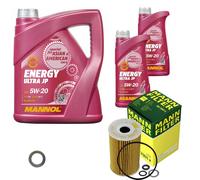 Mann-Filter Inspektionspakete mannol 7 L Énergie 5W-20 pour Hyundai Genèse Coupé