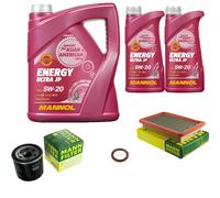 Mann-Filter Inspektionspakete mannol 7 L Énergie 5W-20 pour Mazda MX-5 II 1.6