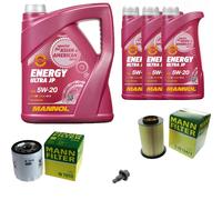 Mann-Filter Inspektionspakete mannol 8 L Énergie 5W-20 Adapté pour Ford Focus II