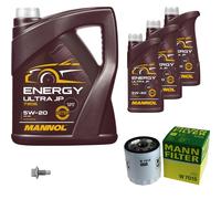Mann-Filter Inspektionspakete mannol 8 L Énergie 5W-20 pour Ford Focus III 2.0