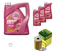Mann-Filter Inspektionspakete mannol 8 L Énergie 5W-20 pour Hyundai Genèse Coupé