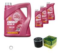 Mann-Filter Inspektionspakete mannol 8 L Énergie 5W-20 pour Hyundai IX20 1.4 1.6