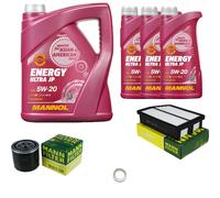 Mann-Filter Inspektionspakete mannol 8 L Énergie 5W-20 pour Hyundai IX35 2.0 2.4