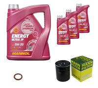 Mann-Filter Inspektionspakete mannol 8 L Énergie 5W-20 pour Mazda 626 III 2.0 D'