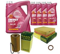 Mann-Filter Inspektionspakete mannol 9 L Énergie 5W-20 pour BMW 7er 740i Il