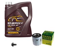 MANN-FILTER Pack Entretien MANNOL 5L Energy 5W-20 Pour Ford Ecosport 1.0