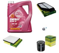 MANN-FILTER Paquets D'Inspection MANNOL 5L Energy 5W-20 Pour Chevrolet Spark 1.2