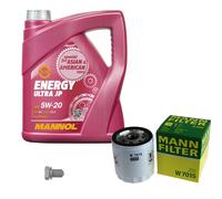 MANN-FILTER Paquets D'Inspection MANNOL 5L Energy 5W-20 Pour Ford Mondeo IV 2.3