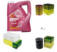 MANN-FILTER Paquets D'Inspection MANNOL 5L Energy 5W-20 Pour Honda CR-V II 2.0