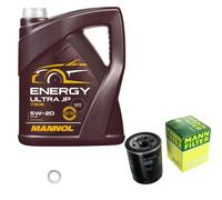 MANN-FILTER Paquets D'Inspection MANNOL 5L Energy 5W-20 Pour Hyundai I10 1.1 1.2