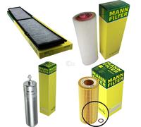 MANN-FILTER Set Air Intérieur Huile Carburant pour BMW 3er E90 330d 330xd E91