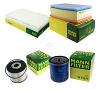 MANN-FILTER Set Filtre à Air D'Habitacle à Carburant Huile 10228432