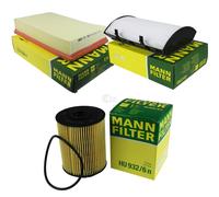 MANN-FILTER Set Filtre à Air Filtre D'Habitacle Huile pour VW Passat Modèle