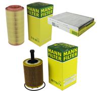 MANN-FILTER Set Filtre à Air Filtre D'Habitacle Huile pour VW Polo 6N2 1.4 Tdi