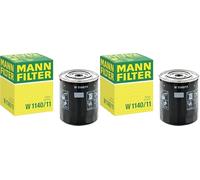 MANN-FILTER W 1140/11 Filtre à huile - pour Applications non routières (Lot de 2)