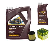 Mann Filtre À 6L mannol Longlife 504/507 5W-30 pour VW Golf V 1K1 1.4 TSI Seat