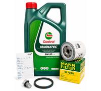 Mann Filtre à Huile + 5L Castrol 5W-20 Eco Boost pour Ford S-MAX Modeo Kuga +