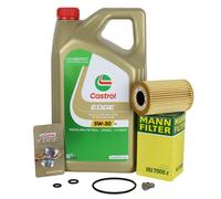 Mann Filtre à Huile + 5L Castrol 5W30 pour Audi A3 VW Golf 6 Passat 1.6/2.0TDI