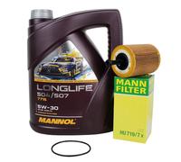 Mann Filtre à Huile + mannol 5W30 pour VW Passat Audi A4 A6 A3 Seat Skoda Golf 4