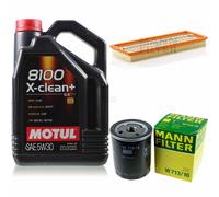 Mann - Filtre Luft Inspection Set Motul 5L 5W-30 pour Fiat Punto 1.4 Gt Route