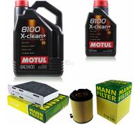 Mann - Filtre Luft Inspection Set Motul 6L 5W-30 pour VW Golf V 1.6 1.4 TSI 2.0