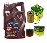 MANN Inspection Set 10L MANNOL Ceramic Pro 10W-40 Pour Nissan Patrol GR V