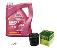 MANN Inspection Set 5 L Huile MANNOL 5W-20 pour Toyota Auris 1.2 RAV 4 IV