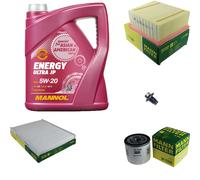 MANN Inspection Set 5 L MANNOL Energy 5W-20 Pour Ford Fiesta VI B-Max 1.6