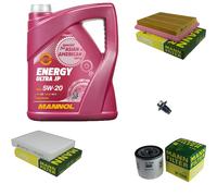 MANN Inspection Set 5 L MANNOL Energy 5W-20 Pour Ford Fusion 1.4 1.6 1.25