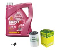 MANN Inspection Set 5 L MANNOL Energy 5W-20 Pour Ford Fusion 1.6 Tourneo