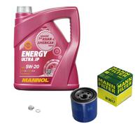 MANN Inspection Set 5 L MANNOL Energy 5W-20 Pour Hyundai IX20 i30 1.4 1.6