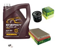MANN Inspection Set 5 L MANNOL Energy 5W-20 Pour Mazda 323 F IV 1.6 16V 1.3