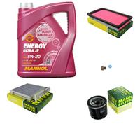MANN Inspection Set 5 L MANNOL Energy 5W-20 Pour Nissan Micra C+C III 1.6
