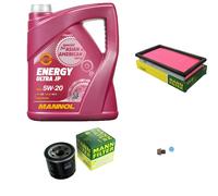 MANN Inspection Set 5 L MANNOL Energy 5W-20 Pour Nissan Micra C+C III 1.6