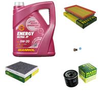 MANN Inspection Set 5 L MANNOL Energy 5W-20 Pour Nissan X-Trail 2.5 4x4 2.0
