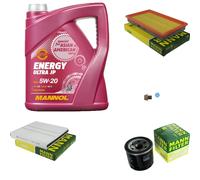 MANN Inspection Set 5 L MANNOL Energy 5W-20 Pour Nissan X-Trail 2.5 4x4 2.0