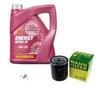 MANN Inspection Set 5 L MANNOL Energy Ultra JP 5W-20 Pour BMW E30 318i 316i 316