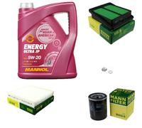 MANN Inspection Set 5 L MANNOL Energy Ultra JP 5W-20 Pour Honda Jazz II 1.2i-DSI