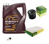 MANN Inspection Set 5 L MANNOL Energy Ultra JP 5W-20 Pour Mazda 3 1.6 1.4 2